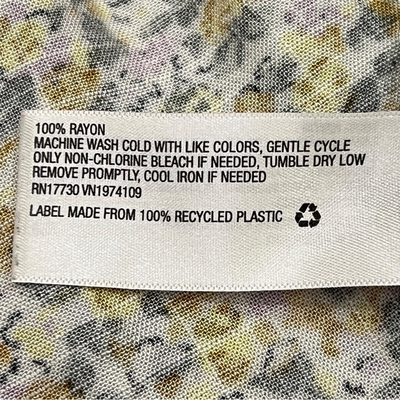 Wild Fable Small Puffy Sleeve Mini Floral Sundress Yellow Pink Faux Buttons, XS - Picture 15 of 16